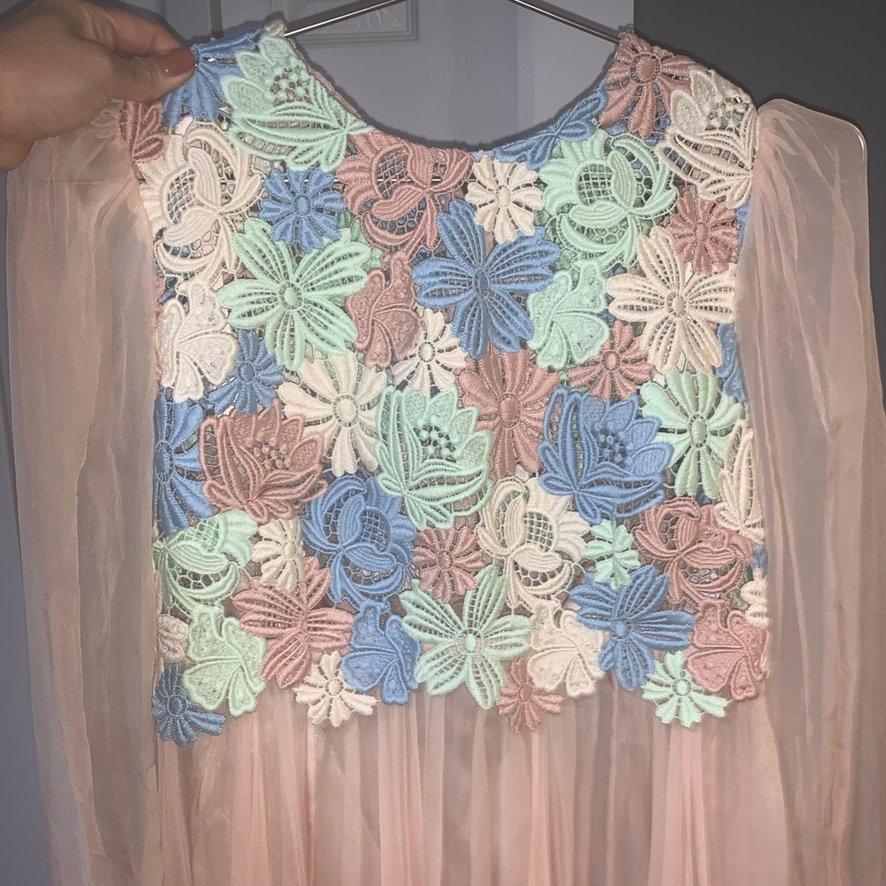 Dolce & Gabbana Floral Macramé Chiffon Dress - Picture 4 of 8